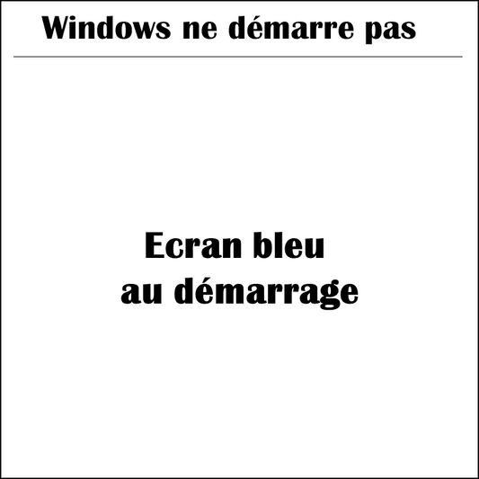 Windows ne démarre pas | Ecran bleu au démarrage