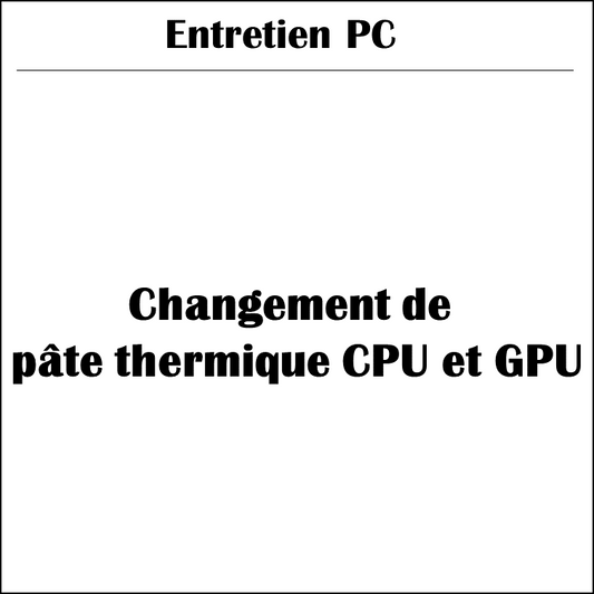 Entretien PC | Changement de pâte thermique CPU et GPU